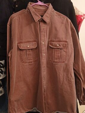 RedHead Rust Colored (Red)Twill Button-Up Shirt/shirt Jacket. Sz.xl